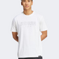 Adidas Tech Linear Graphic Men Sportswear T-Shirt White