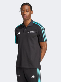 Adidas Mercedes Amg Petronas Formula One Team Dna Men Motor-Spor Polo Short Sleeve Black/White