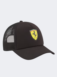 قبعة نمط حياة رجالية Puma Ferrari Race Trucker أسود