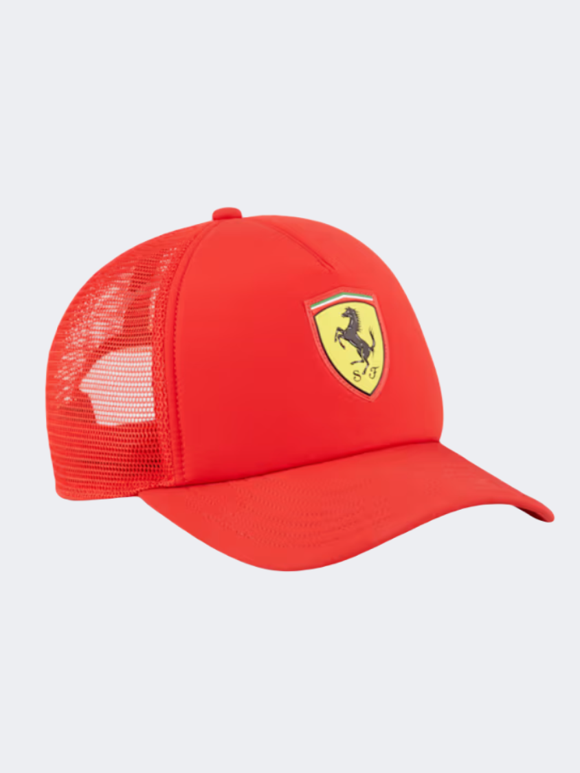 Puma Ferrari Race Trucker Men Lifestyle Cap Rosso Corsa Red