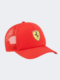 Puma Ferrari Race Trucker قبعة رجالية للحياة اليومية روسو كورسا أحمر
