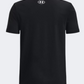 Under Armour Box Logo Camo Boys Training T-Shirt Black/White