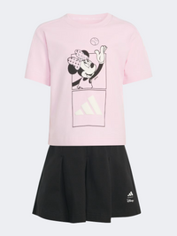 Adidas Dinsney Minnie Mouse Little-Girls Sportswear Set Clear Pink/White