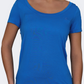 Oil And Gaz Wide Round Neck Women Lifestyle T-Shirt Blue