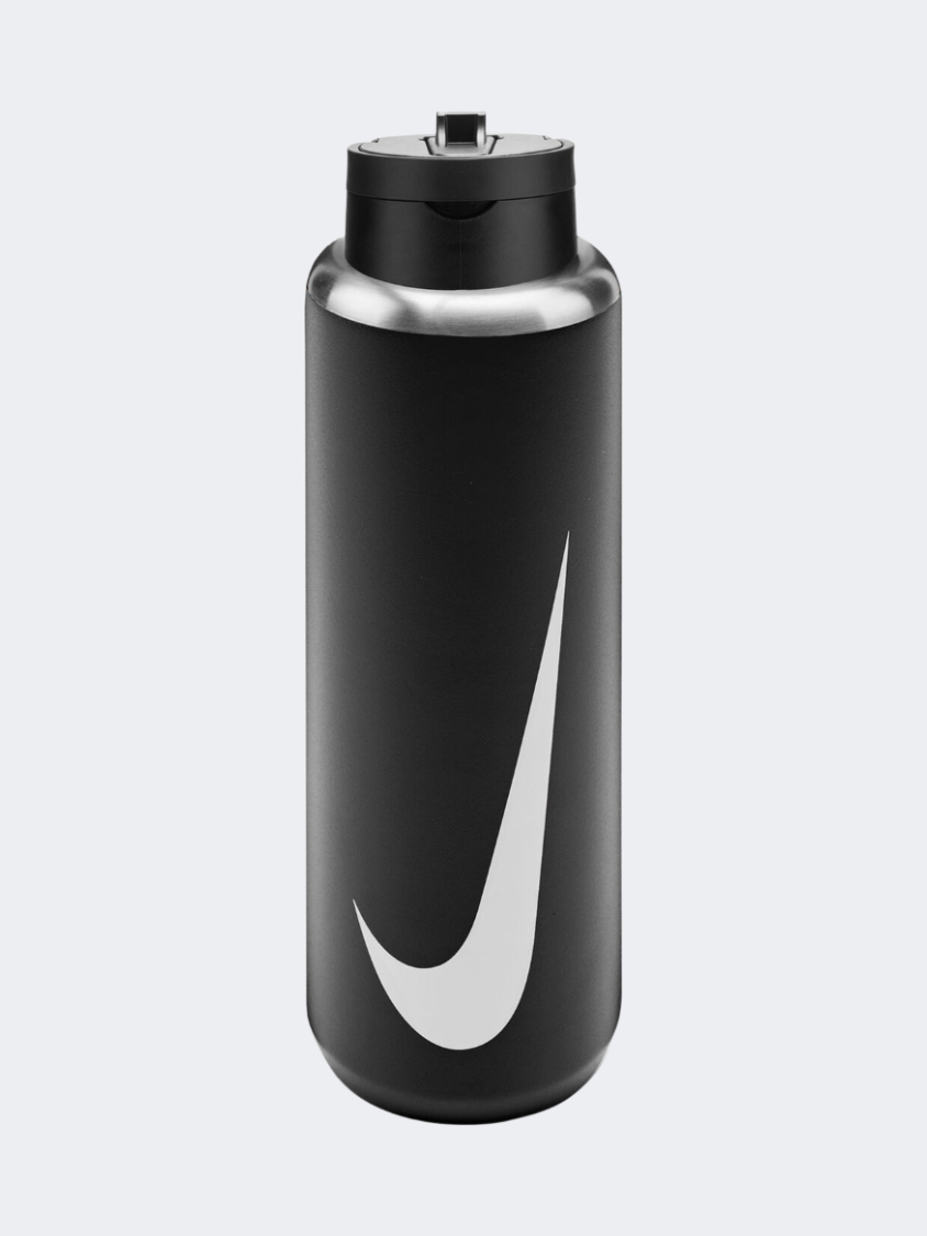 N1013796091- Ss Rechar Botl 32 Oz -Black/White