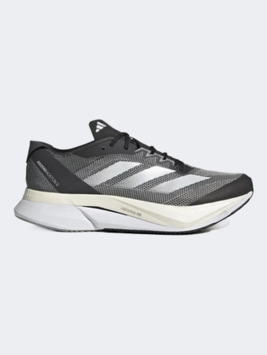 Adidas Adizero Boston 12 Men Running Shoes Black/White/Carbon