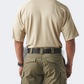 5-11 Performance Men Tactical Polo Short Sleeve Silver Tan