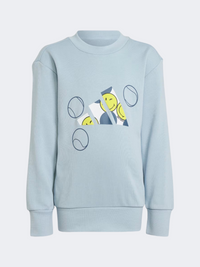 Adidas Smileyworld جوجرز طقم رياضي أولاد صغار أزرق/أبيض