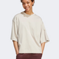 Adidas Soft Lux Loose Women Sportswear T-Shirt Beige