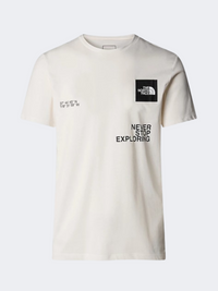 تي شيرت رجالي للمشي The North Face Foundation Coordinations Graphic لون أبيض جاردينيا/أسود