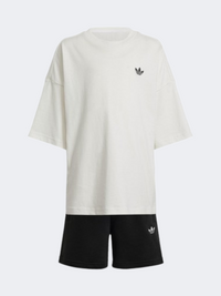 طقم أولاد صغار Adidas X Disney Mickey Mouse Original أبيض/أسود