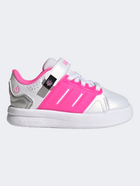 Adidas Infant-Girls Sportswear Shoes White/Pink/Silver