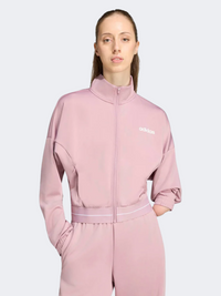 جاكيت تدريبي نسائي قصير من Adidas Hyperglam Cropped Track Top بلون ماجيك موف