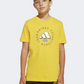 Adidas Fun Graphic Kids-Boys Sportswear T-Shirt Crew Yellow
