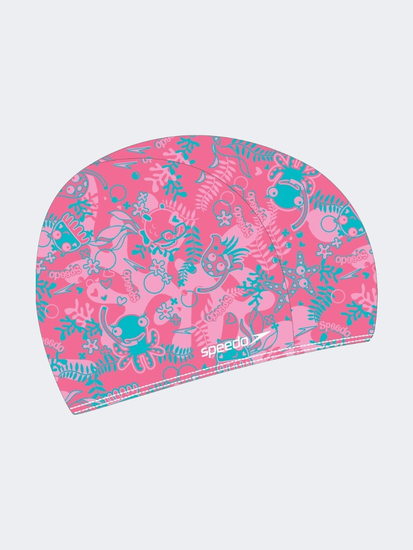 Speedo Sea Squad Kids Swim Cap Pink/Blue