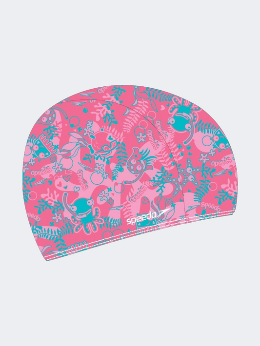 Speedo Sea Squad Kids Swim Cap Pink/Blue