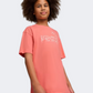 Puma Essentials Animal Logo Infill Girls Lifestyle T-Shirt Peach Frost