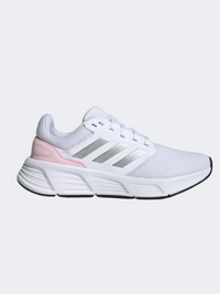 حذاء جري نسائي Galaxy 6 من Adidas أبيض/فضي/وردي