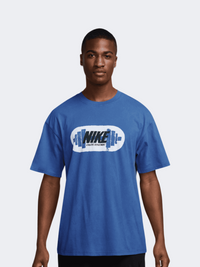 تيشيرت تدريب رجالي Nike Max 90 Gym Heritage أزرق كومت
