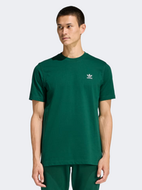 Adidas Trefoil أساسيات تيشيرت رجالي Original أخضر جامعي