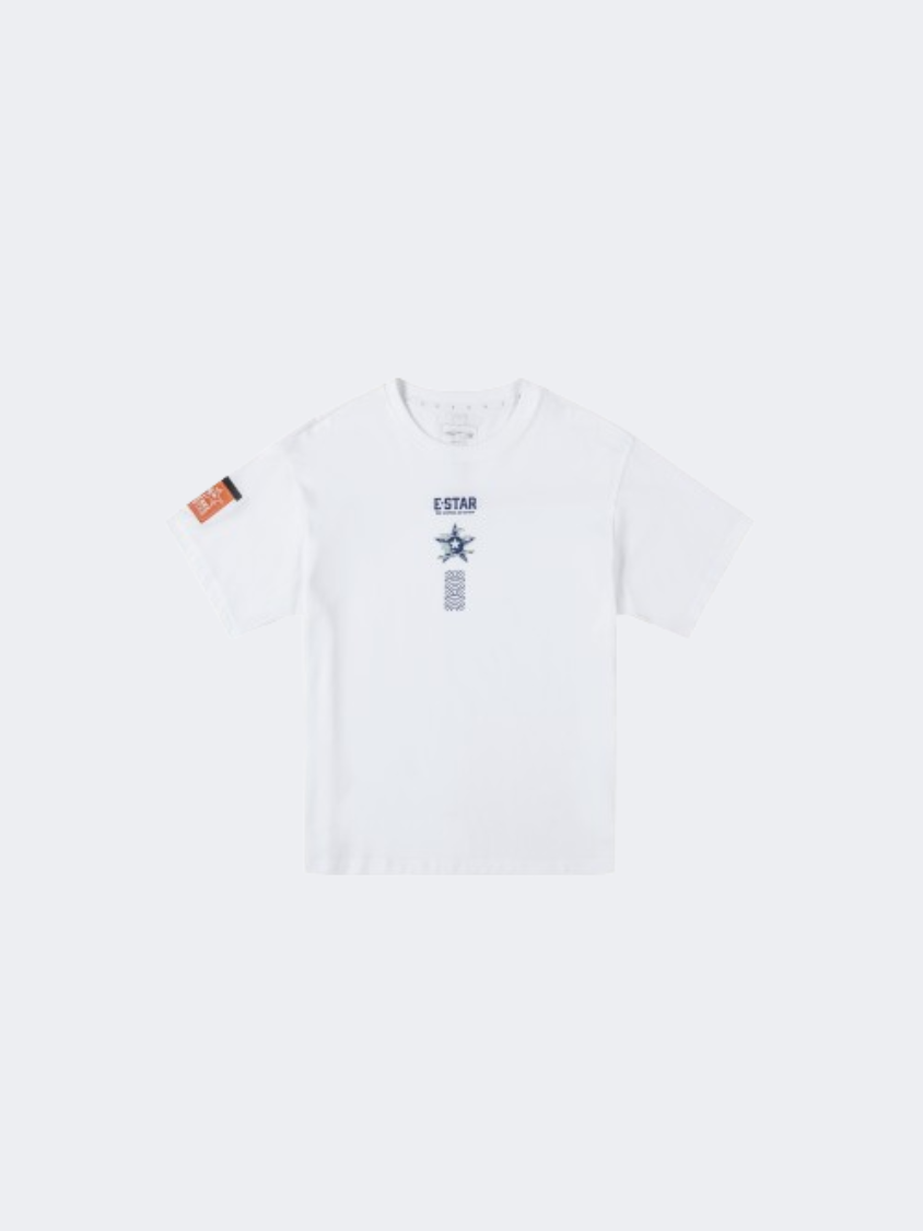 Erke Kids-Boys Lifestyle Neck T-Shirt White