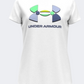 Under Armour Colorblock Big Logo Girls Training T-Shirt White