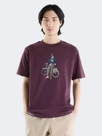 New Balance Varsity Bike Men Lifestyle T-Shirt Cherry Leather