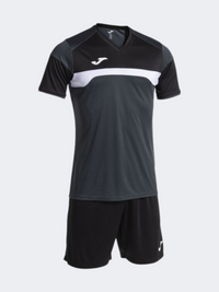 طقم كرة قدم رجالي Joma Danubio Iii أنثراسايت/أسود