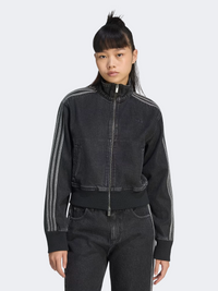 جاكيت Adidas Firebird Denim Track Top نسائي اورجينال أسود دينم حقيقي