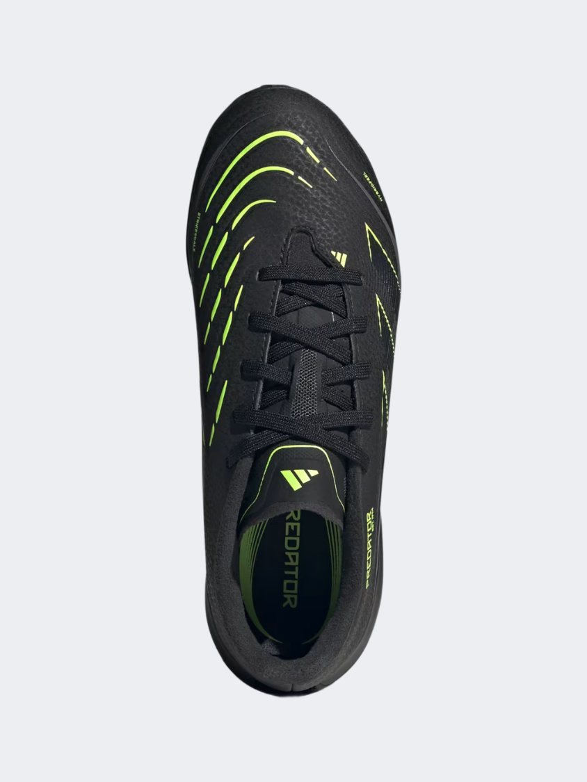 Adidas Predator League Turf Cleats Kids Football Shoes Black/Carbon/Lemon