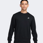 سويت شيرت لايف ستايل للرجال Nike Club French Terry أسود/أبيض
