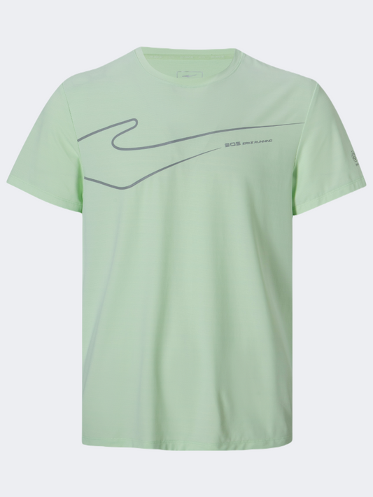 Erke Men Running T-Shirt Light Yellow Green