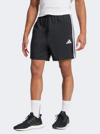 شورت رياضي رجالي من Adidas 3 Stripes Chelsea، أسود/أبيض