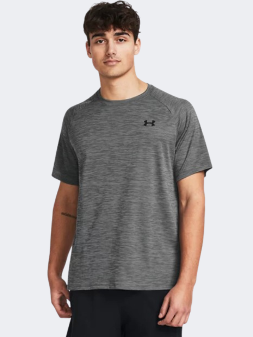 Under Armour Tech Textured Men Training T-Shirt Castlerock/Black