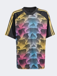 Adidas Hot Summer تيشيرت رياضي أولاد أسود/سبارك/متعدد الألوان