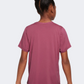 Nike Df One Standard Girls Training T-Shirt Sweet Beet/White