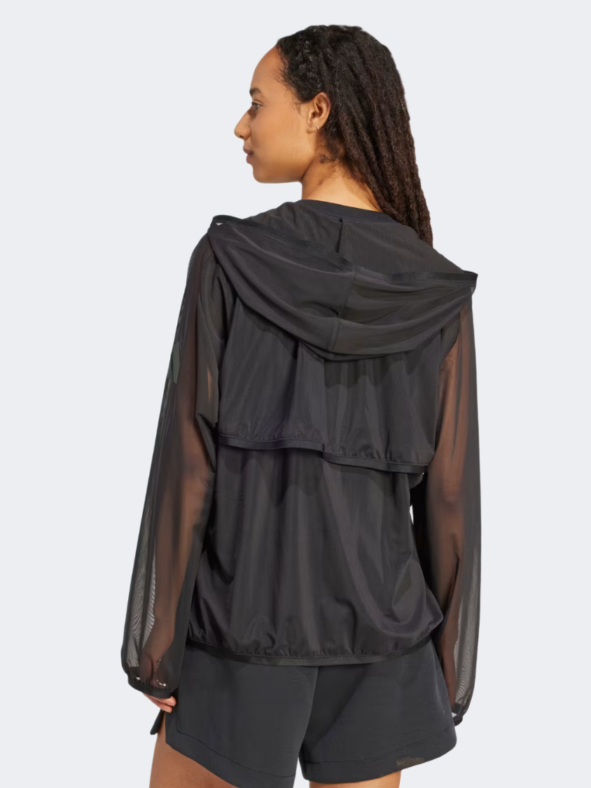 Adidas Soft Lux Mesh Full-Zip Women Sportswear Hoody Black