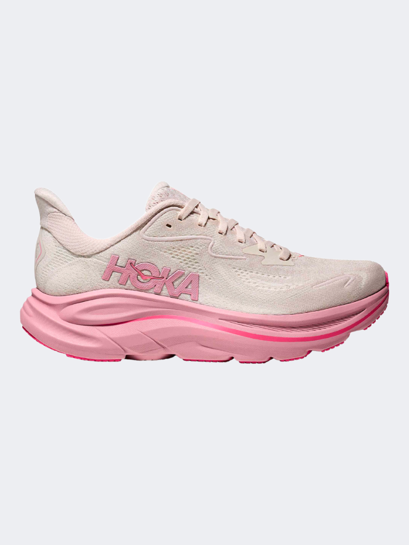 حذاء جري للبنات Hoka Clifton 10 Gs وردي كريمي