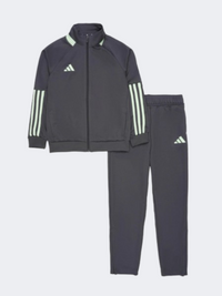 Adidas سير بدلة رياضية أولاد أطفال رمادي سبارك/أبيض