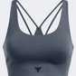 Under Armour Project Rock Grind Women Training Bra Downpour Grey/Black