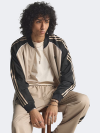 تراك توب رجالي Adidas Loose Mesh Original كاكي حجري
