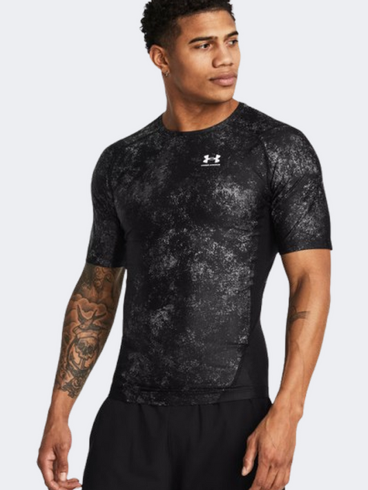 Under Armour Heatgear Isochill Printed Men Training T-Shirt Black/White