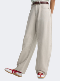 Adidas High Rise Barrel Leg Women Originals Pant Clear Grey Denim