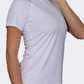 Oil And Gaz Round Neck Women Fitness T-Shirt White