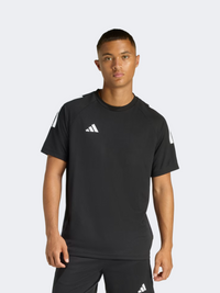 تيشيرت رياضي رجالي Adidas سيرينو 3 خطوط أسود/أبيض