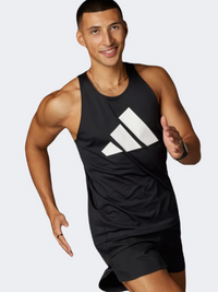 توب جري رجالي Adidas Run It أسود/أبيض