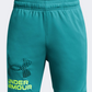 Under Armour Tech Logo Boys Training Short Circuit/Hydro Teal