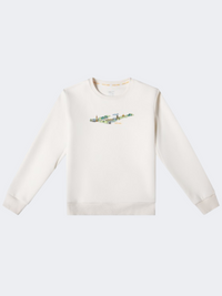 إركي سويت شيرت خارجي للأولاد الأطفال بلون أبيض جليدي/أسود