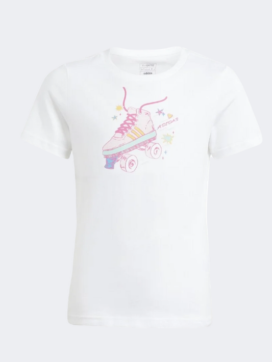 Adidas Summer Gfx Girls Sportswear T-Shirt White