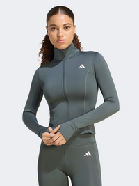 جاكيت تدريب نسائي بسحاب كامل Adidas Optime Essentials Olympic ليجند آيفي